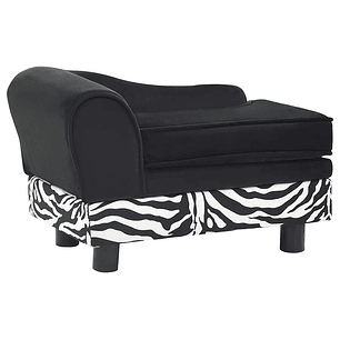 Sofá Mascotas Felpa Negra - Perros y Gatos Pequeños