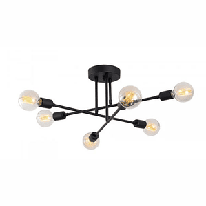 Lámpara Marco Techo  Minimalista Moderna 6 Bombillas