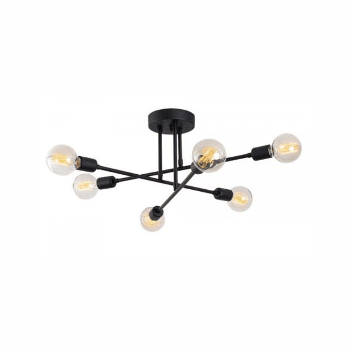 Lámpara Marco Techo  Minimalista Moderna 6 Bombillas 8