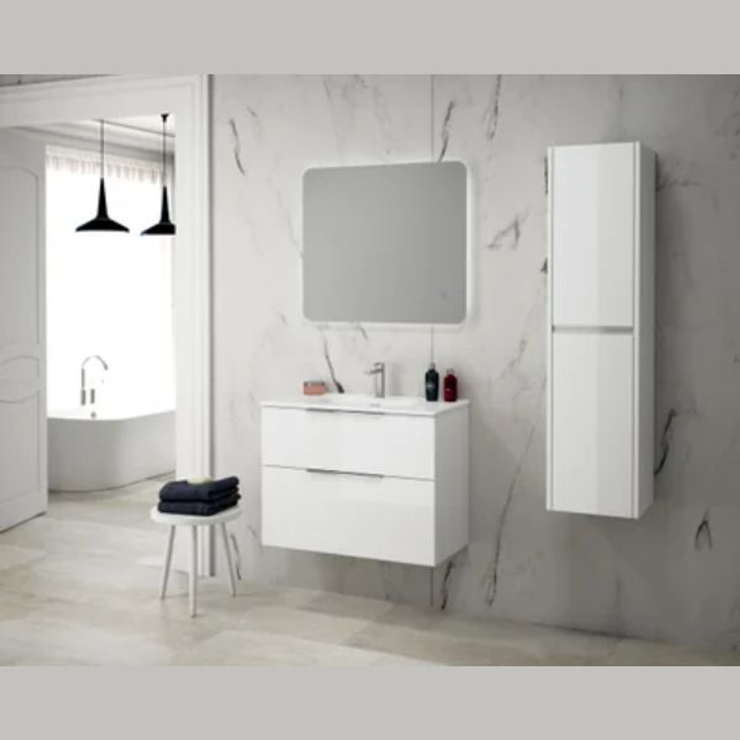 Mueble Baño Stillo Compact - Empotrable 2 Cajones Sin Lavabo 1