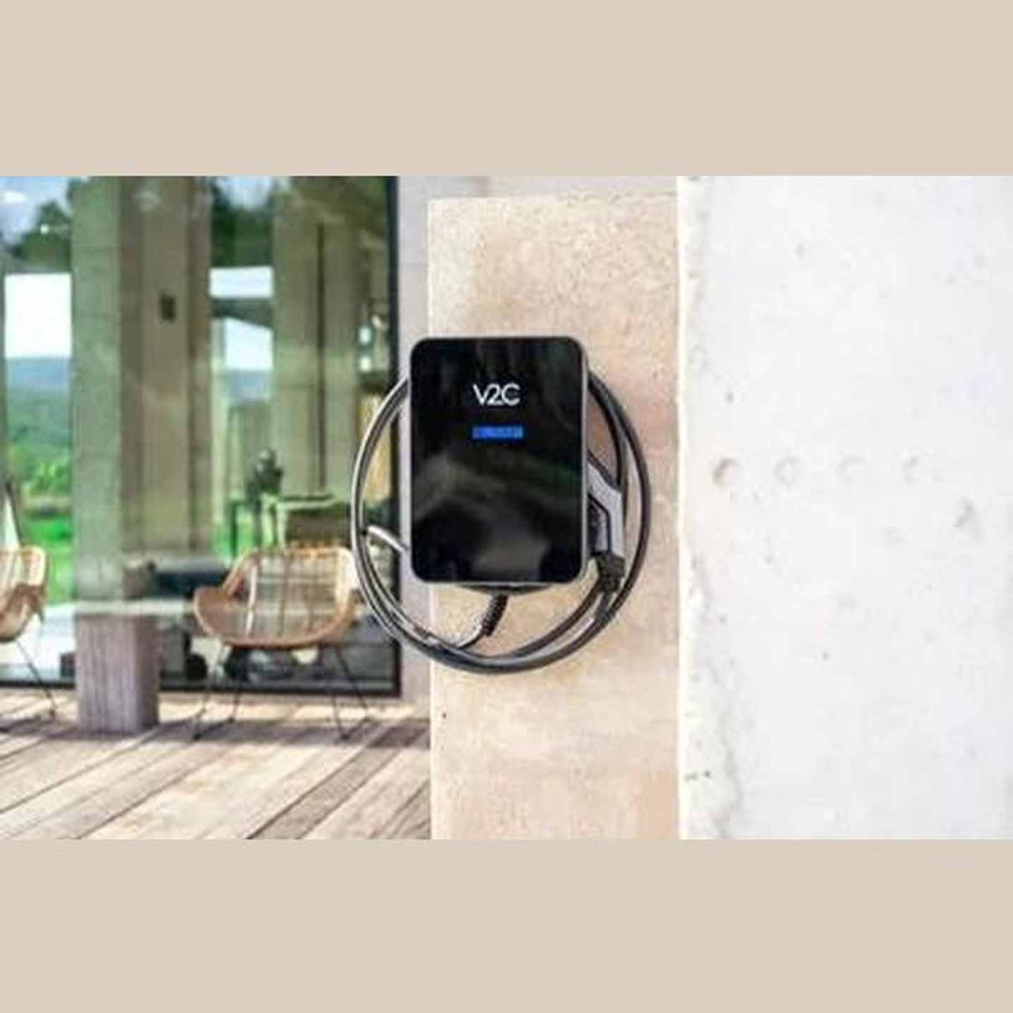 V2C Trydan 7,4kW  Punto de Recarga Monofásico con Cable Tipo 2 y Protecciones 3