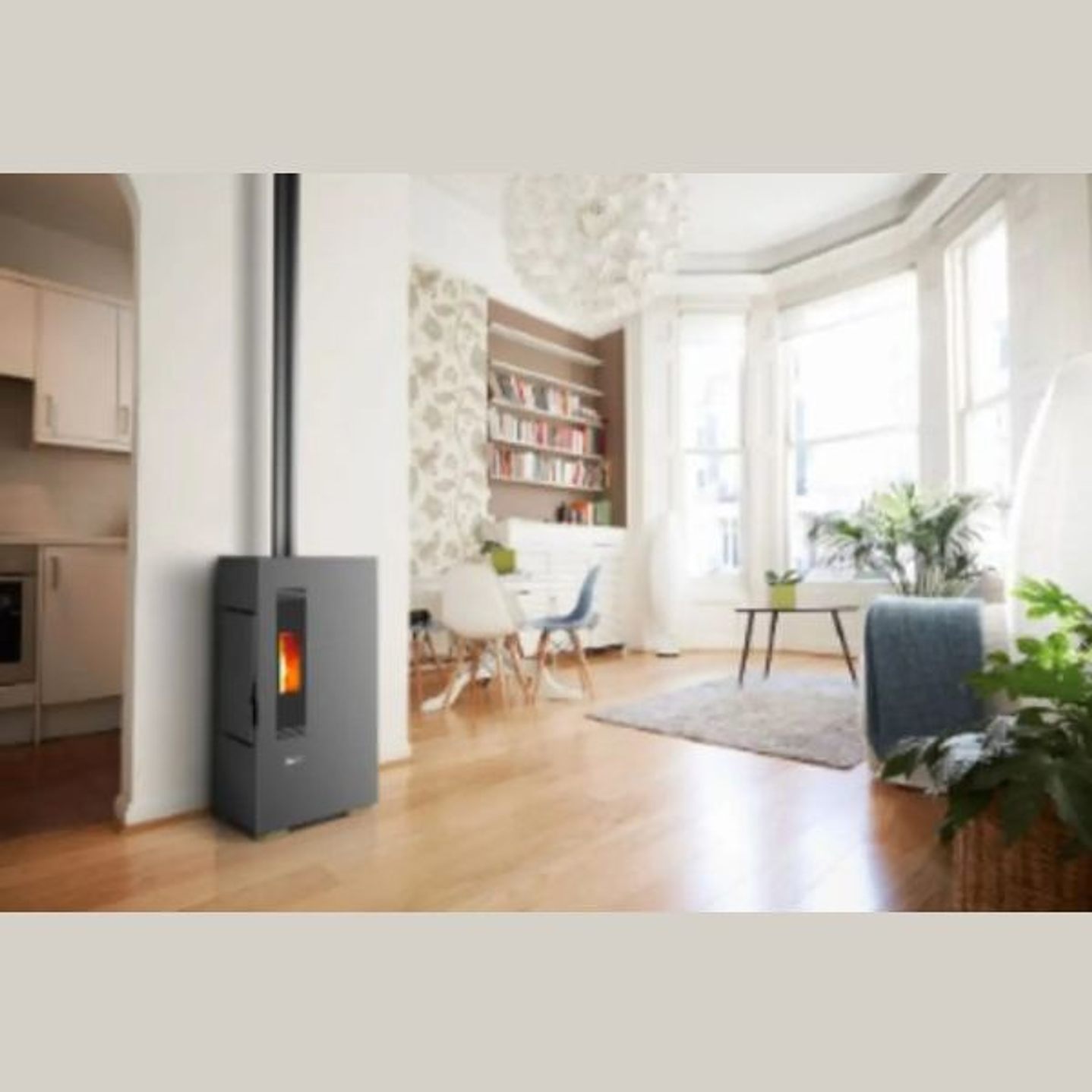 Estufa de pellet MUNDOCLIMA BIOTHERM MILA 5kW - Diseño, eficiencia y confort 1