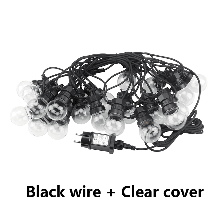 Guirnalda de Luces LED G50 - Impermeable Jardín y Terraza 8M/24M 7