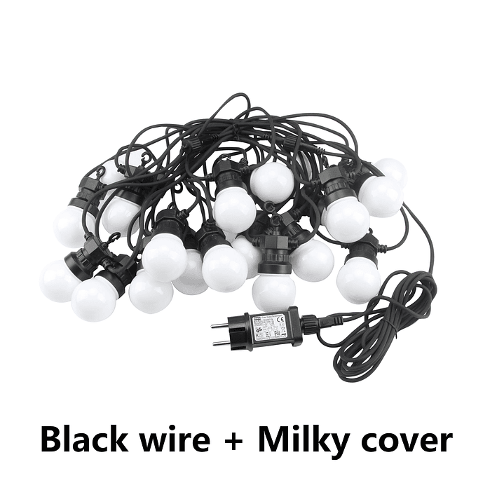 Guirnalda de Luces LED G50 - Impermeable Jardín y Terraza 8M/24M 8