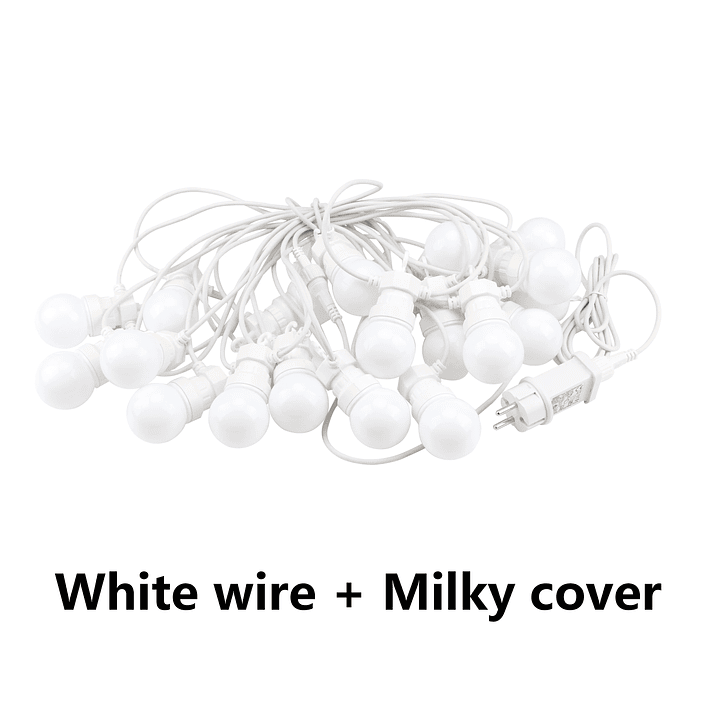 Guirnalda de Luces LED G50 - Impermeable Jardín y Terraza 8M/24M 9