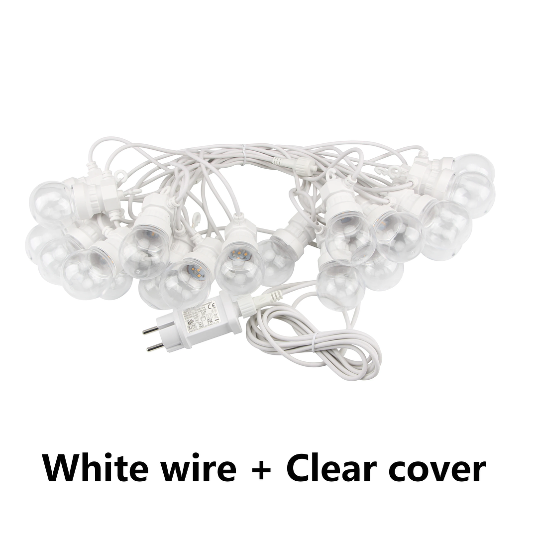 Guirnalda de Luces LED G50 - Impermeable Jardín y Terraza 8M/24M 10