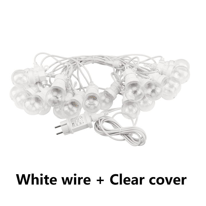 Guirnalda de Luces LED G50 - Impermeable Jardín y Terraza 8M/24M 10