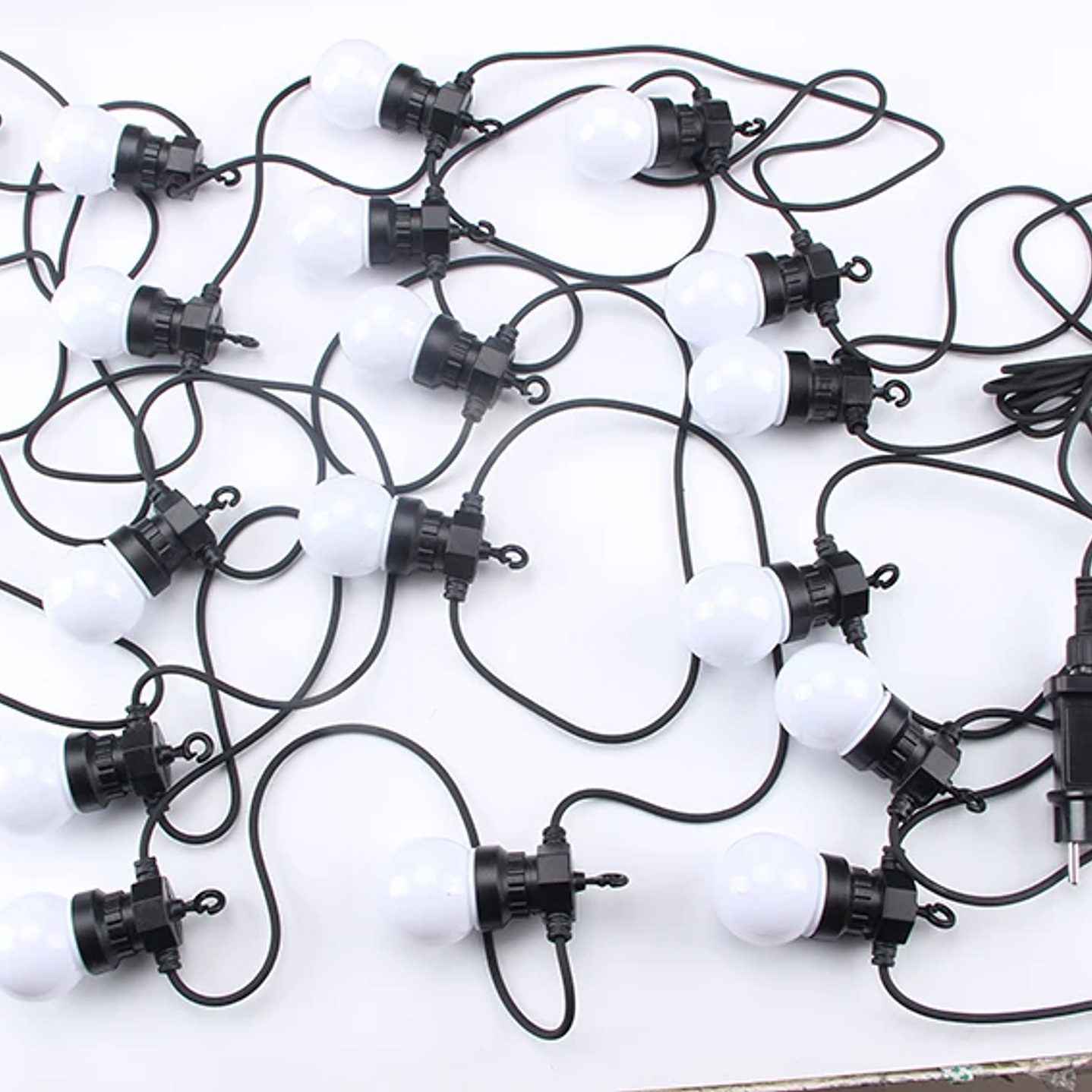 Guirnalda de Luces LED G50 - Impermeable Jardín y Terraza 8M/24M 15