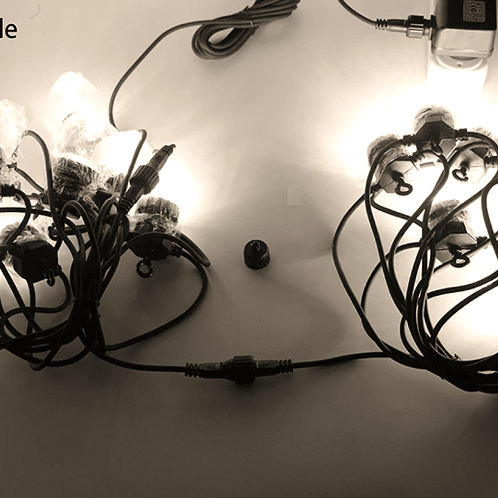 Guirnalda de Luces LED G50 - Impermeable Jardín y Terraza 8M/24M 20