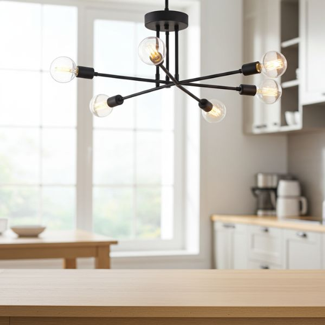 Lámpara Marco Techo  Minimalista Moderna 6 Bombillas 2