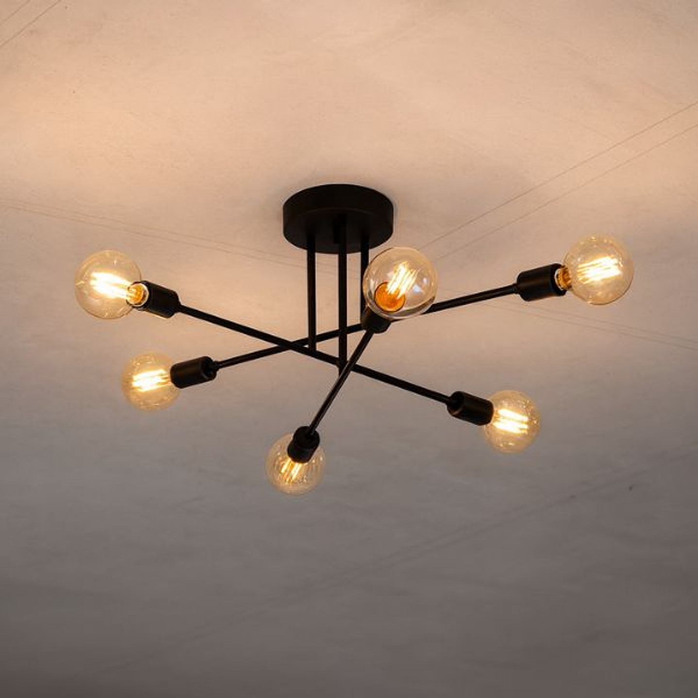 Lámpara Marco Techo  Minimalista Moderna 6 Bombillas 4