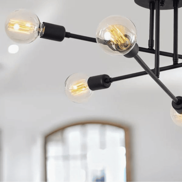 Lámpara Marco Techo  Minimalista Moderna 6 Bombillas 5