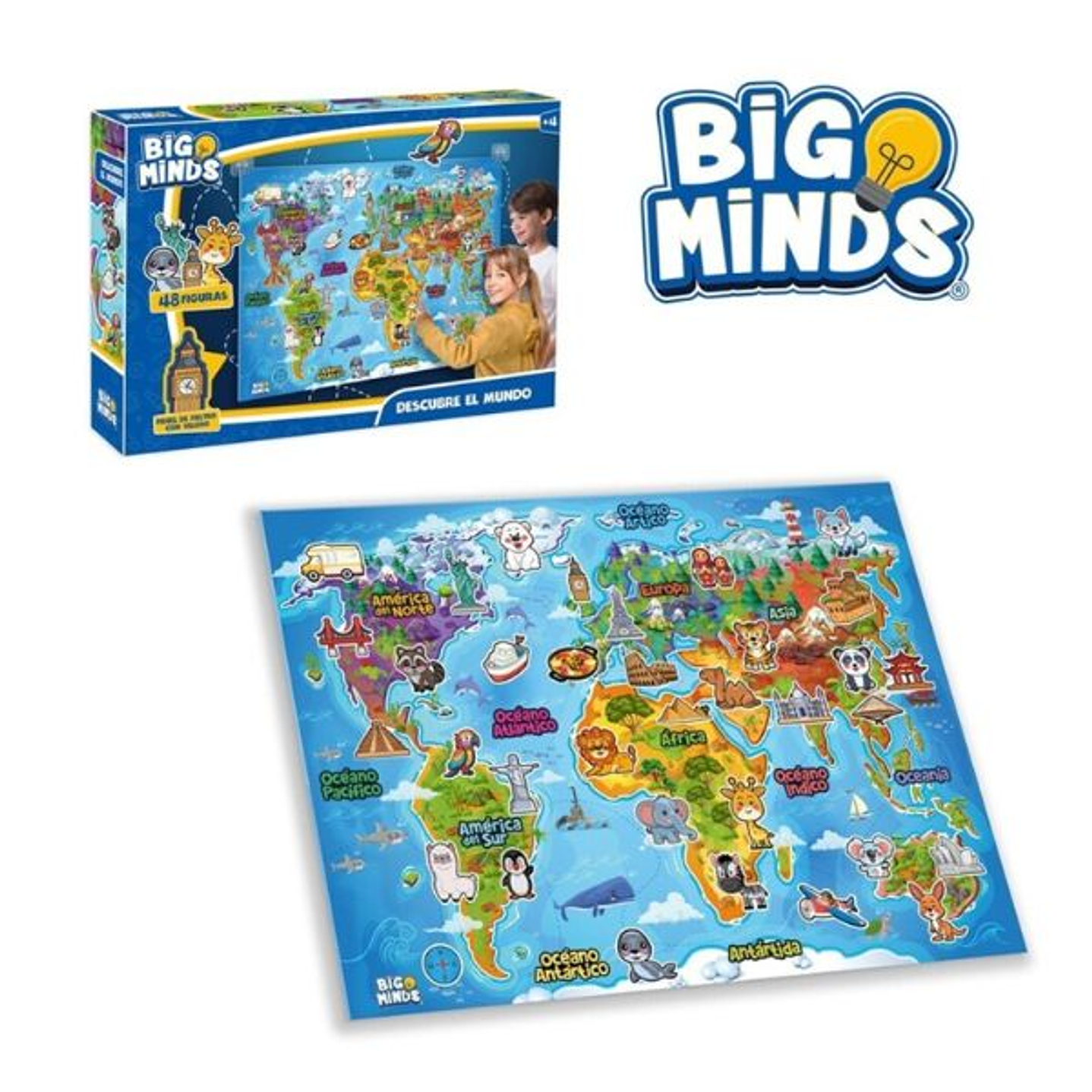 Descubre el Mundo - Panel Educativo Infantil de Fieltro 1