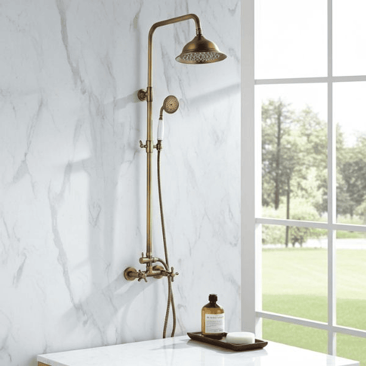 Columna de Ducha Rousseau Retro Bronce Inox 4