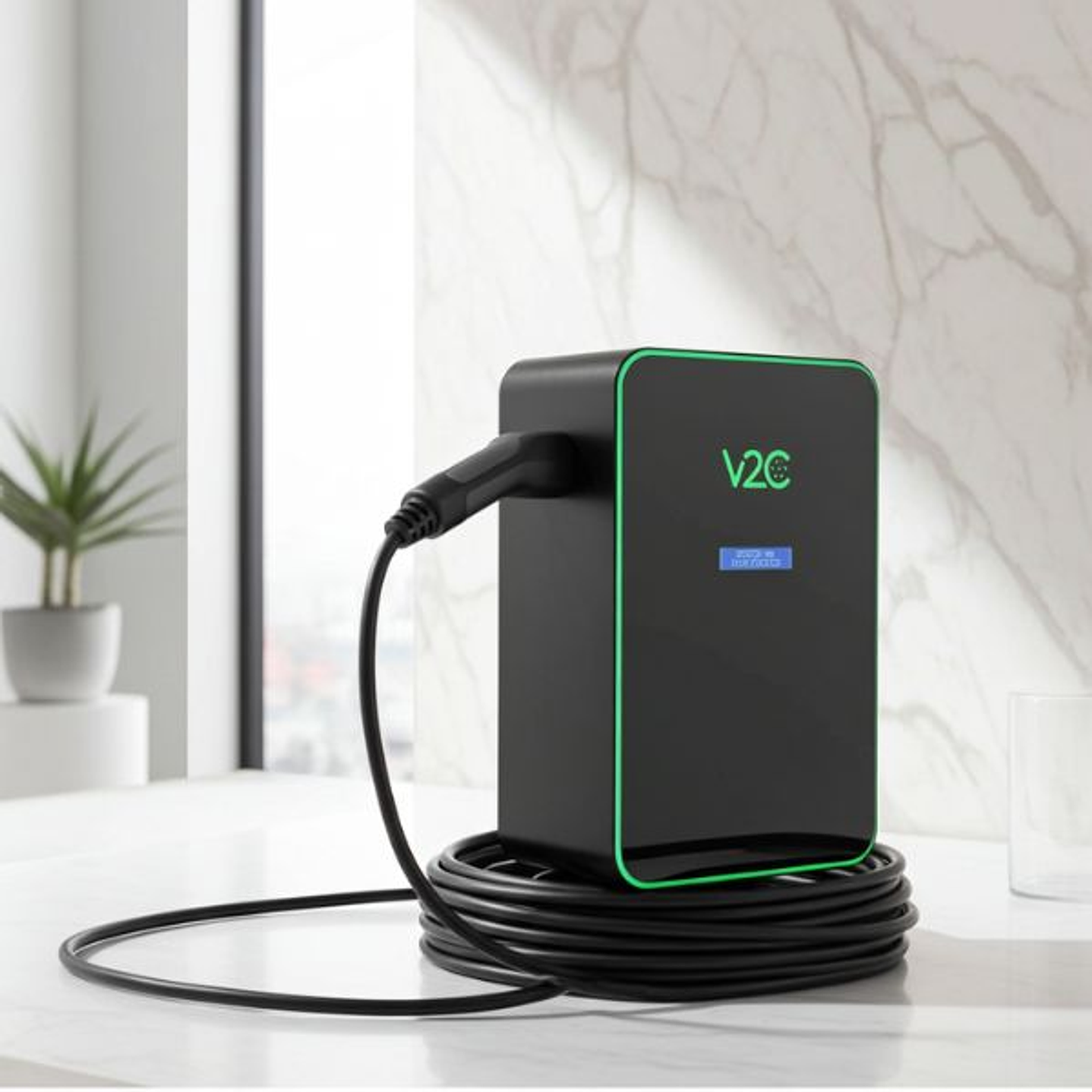 V2C Trydan 7,4kW  Punto de Recarga Monofásico con Cable Tipo 2 y Protecciones 4