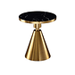 Mesa Auxiliar JASSY NE - Dorada Mármol Negro 50 cm - Miniatura 1