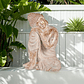 Figura Buda Jardín Ibergarden Blanco Dorado 54 cm - Miniatura 2