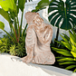 Figura Buda Jardín Ibergarden Blanco Dorado 54 cm - Miniatura 4