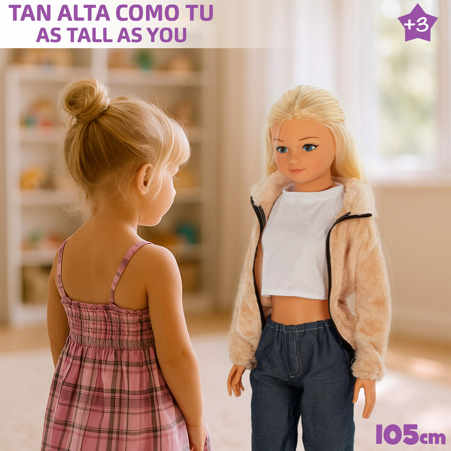 Muñeca Colorbaby 105 cm - María Articulada con Melena Rubia 3