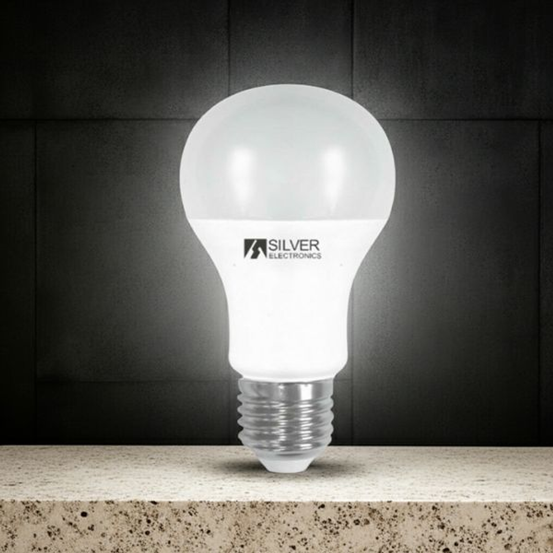 Bombilla LED E27 15W Silver Electronics 5000K 5