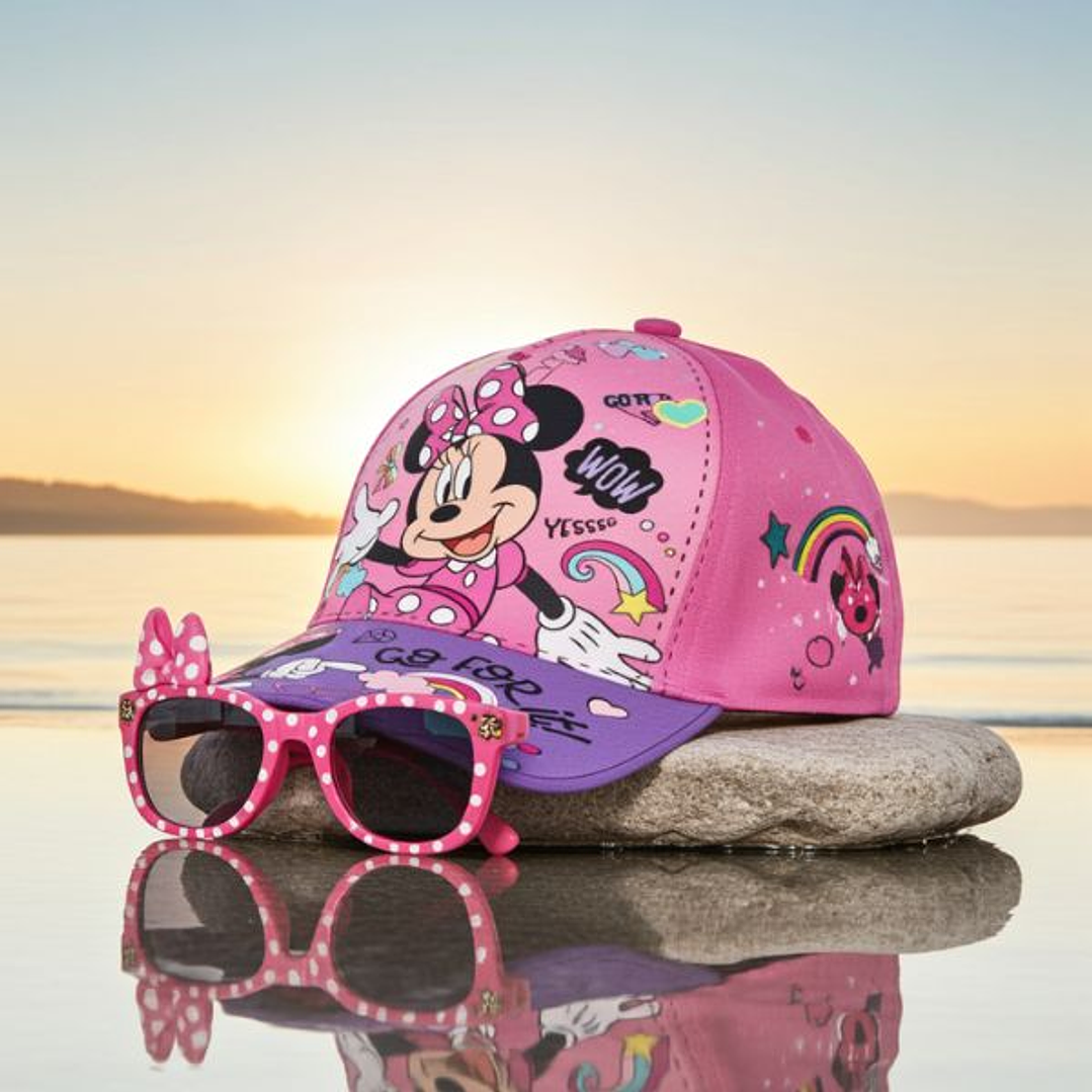 Set Infantil Minnie Mouse Gorra y Gafas 2 Piezas 2