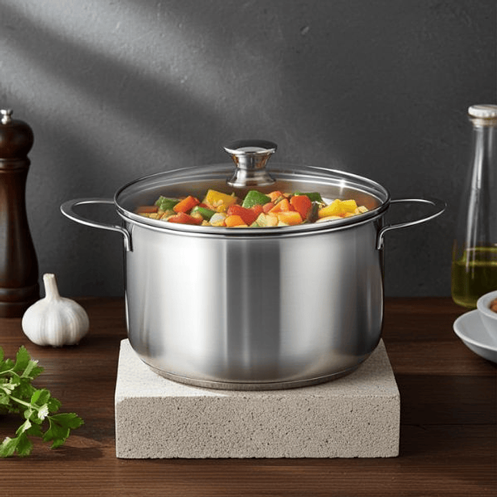 Olla Ancora BRA 18 cm - Inoxidable Full Induction con Tapa 5