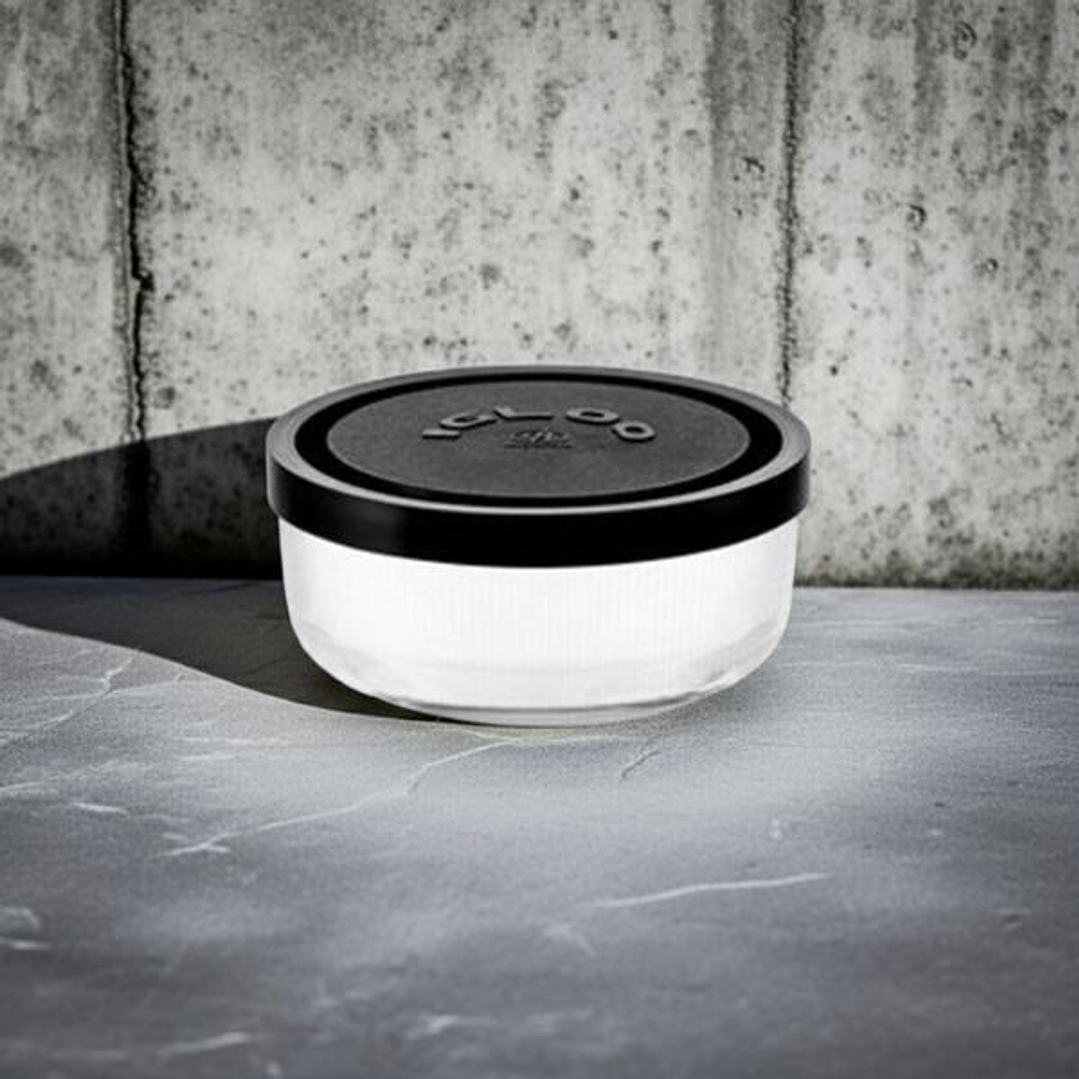 Fiambreras Borgonovo Igloo 2,2L Vidrio - Pack 6 con Tapa Negra 4