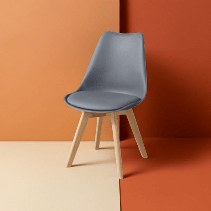 Silla TORRE 4P - Madera y Polipropileno en Colores Disponibles 6