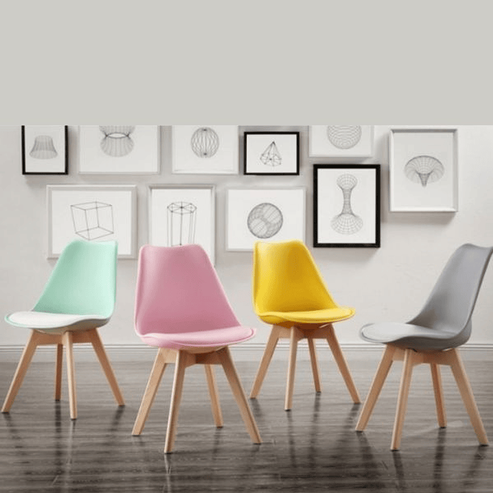 Silla TORRE 4P - Madera y Polipropileno en Colores Disponibles 3