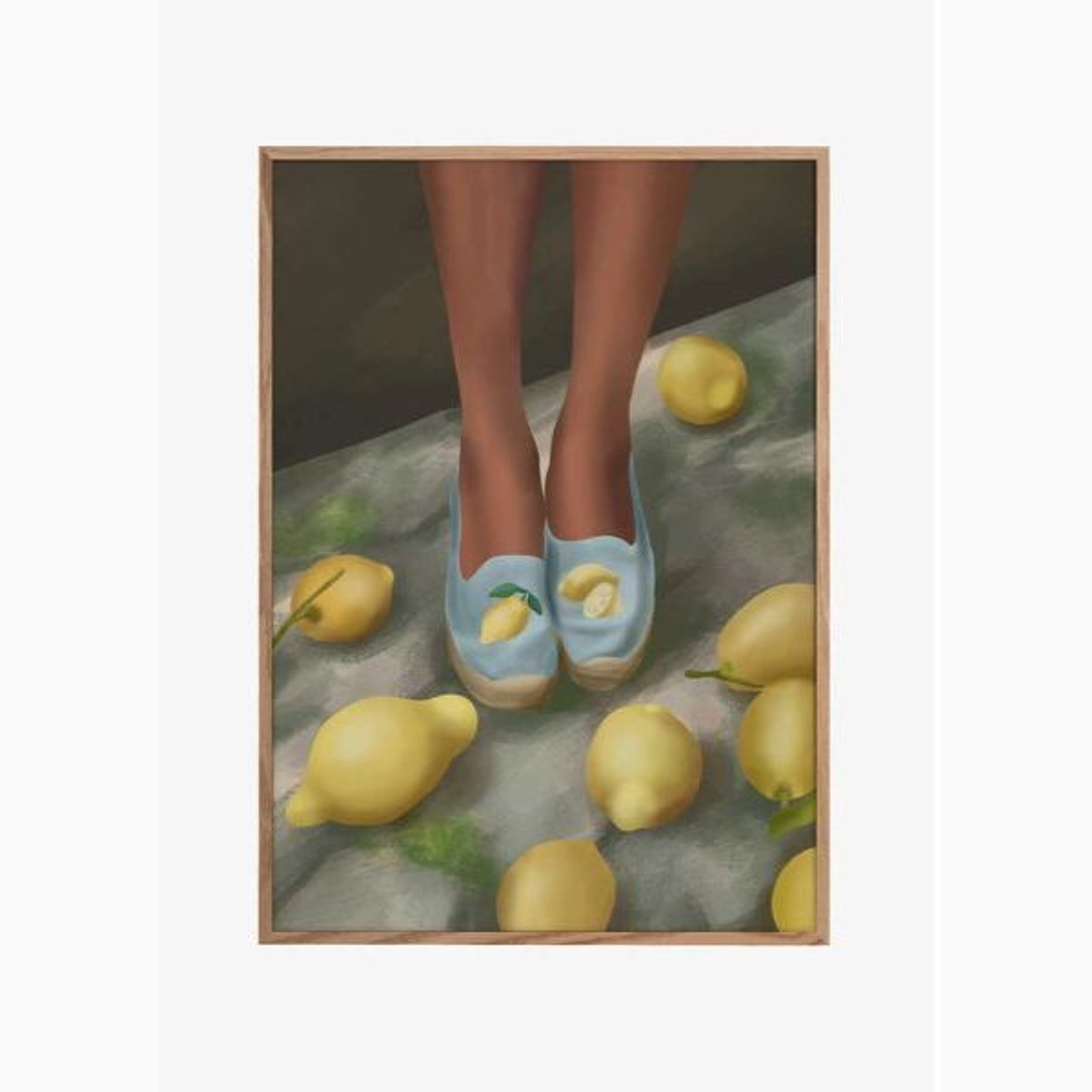 Pasos de Limón 30x40cm  Arte Mural City Art con Marco Opcional 1