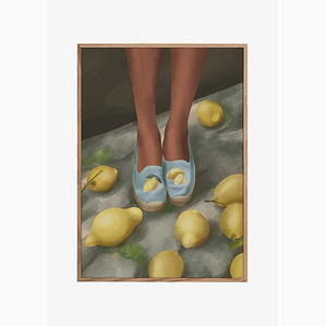 Pasos de Limón 30x40cm  Arte Mural City Art con Marco Opcional