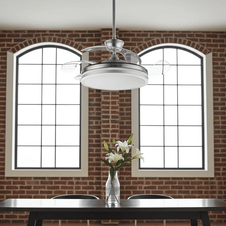 Ventilador Bayomo DC - 4 Aspas LED Níquel 4