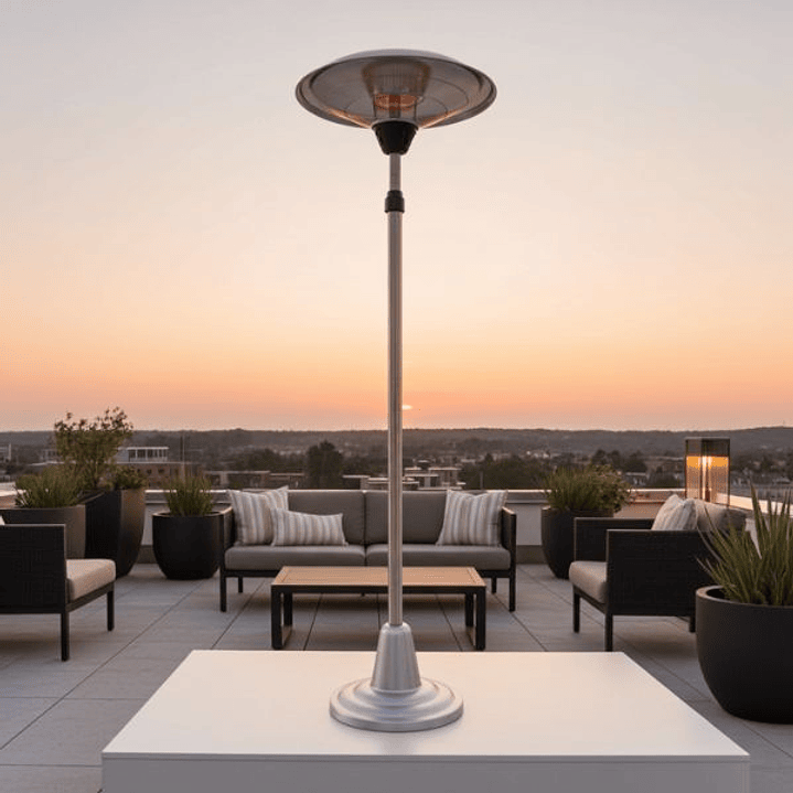 Calefactor Eléctrico de Pie MERCALOR 2000W Interior y Exterior 2