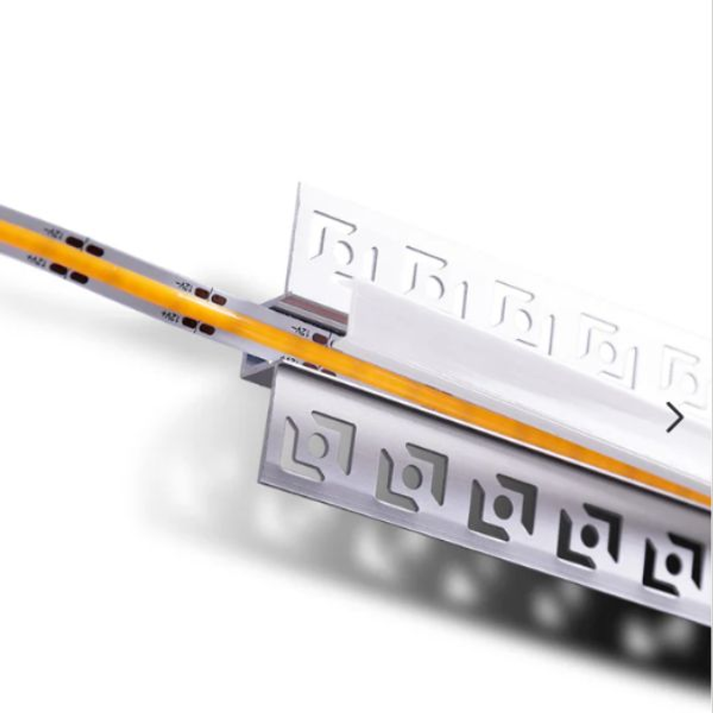 Perfil Aluminio 2M Empotrable para Tira LED 9 mm con Difusor 5