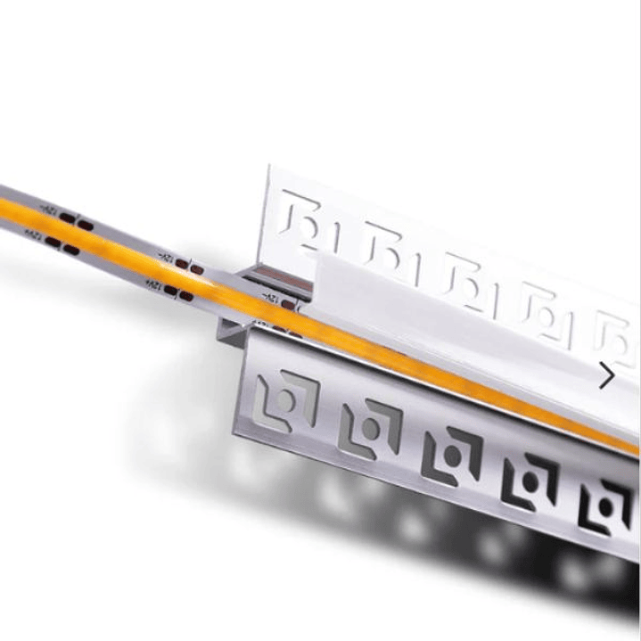 Perfil Aluminio 2M Empotrable para Tira LED 9 mm con Difusor 5