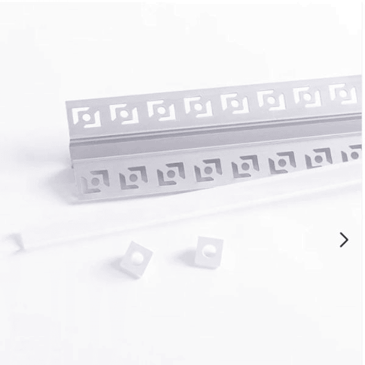 Perfil Aluminio 2M Empotrable para Tira LED 9 mm con Difusor 6