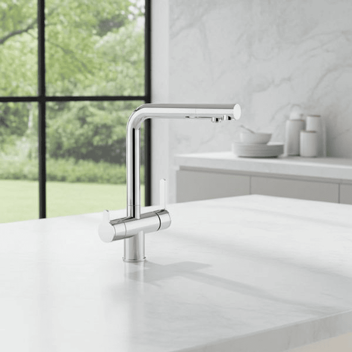 Grifo Monomando 3 Vías Nexus Cromado - Extraíble y Cold Open 4