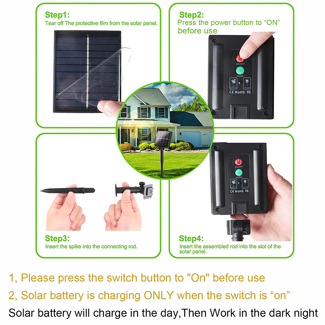 Cadena de Luces LED Solar G40 Jardín 4