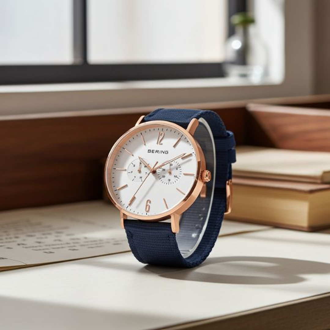 Reloj Hombre Bering 14240-864 Dorado Azul 40 mm 3