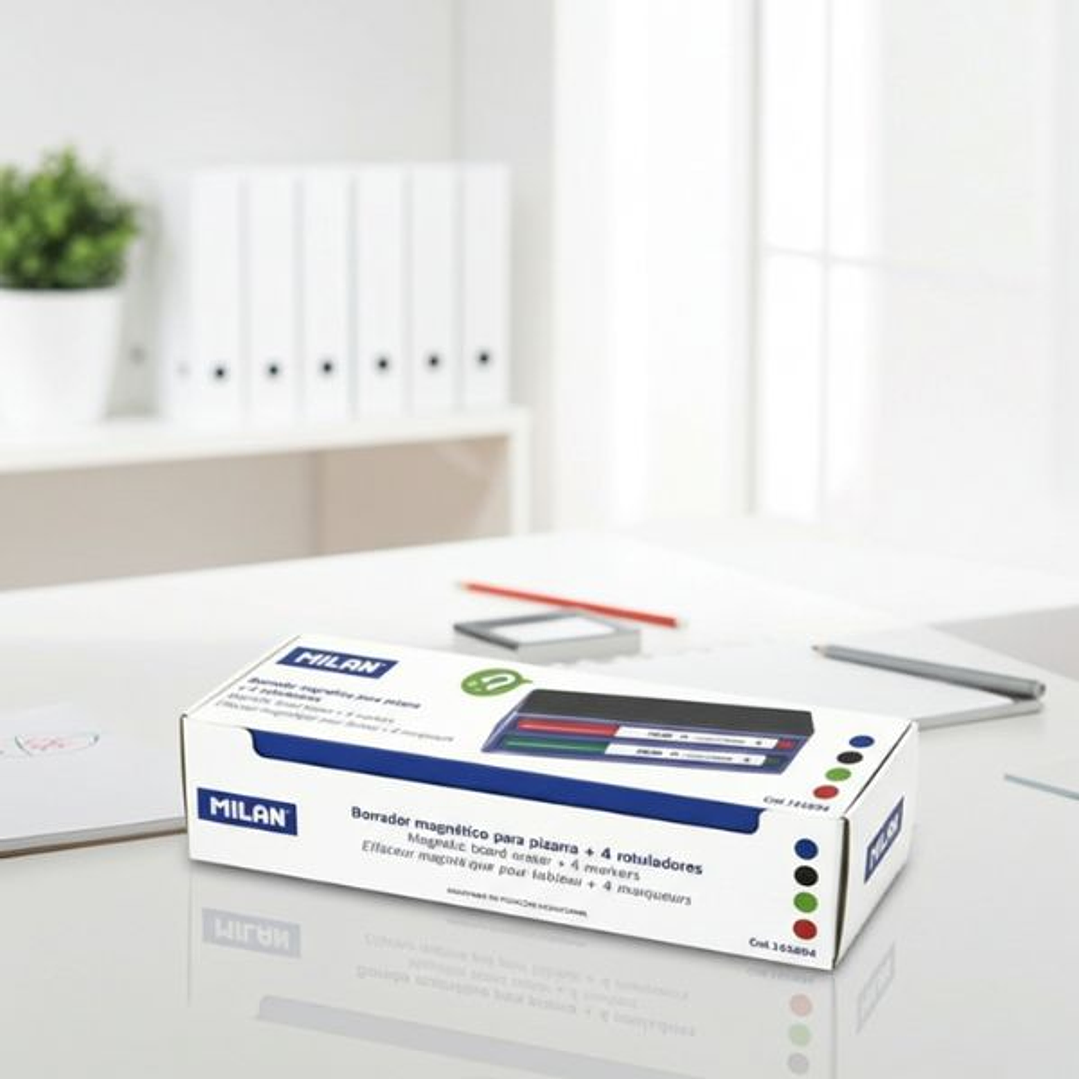Marcadores Milan 165894 Pizarra Blanca 4 Colores 3