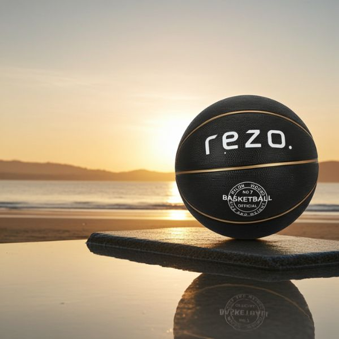 Balón Baloncesto Rezo Talla 7 Caucho Negro 4