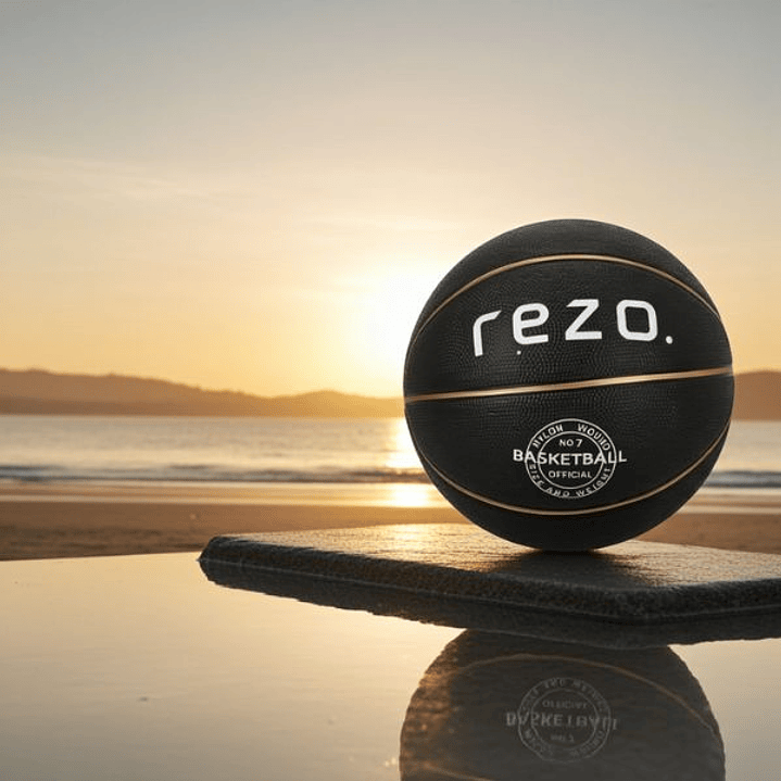 Balón Baloncesto Rezo Talla 7 Caucho Negro 4