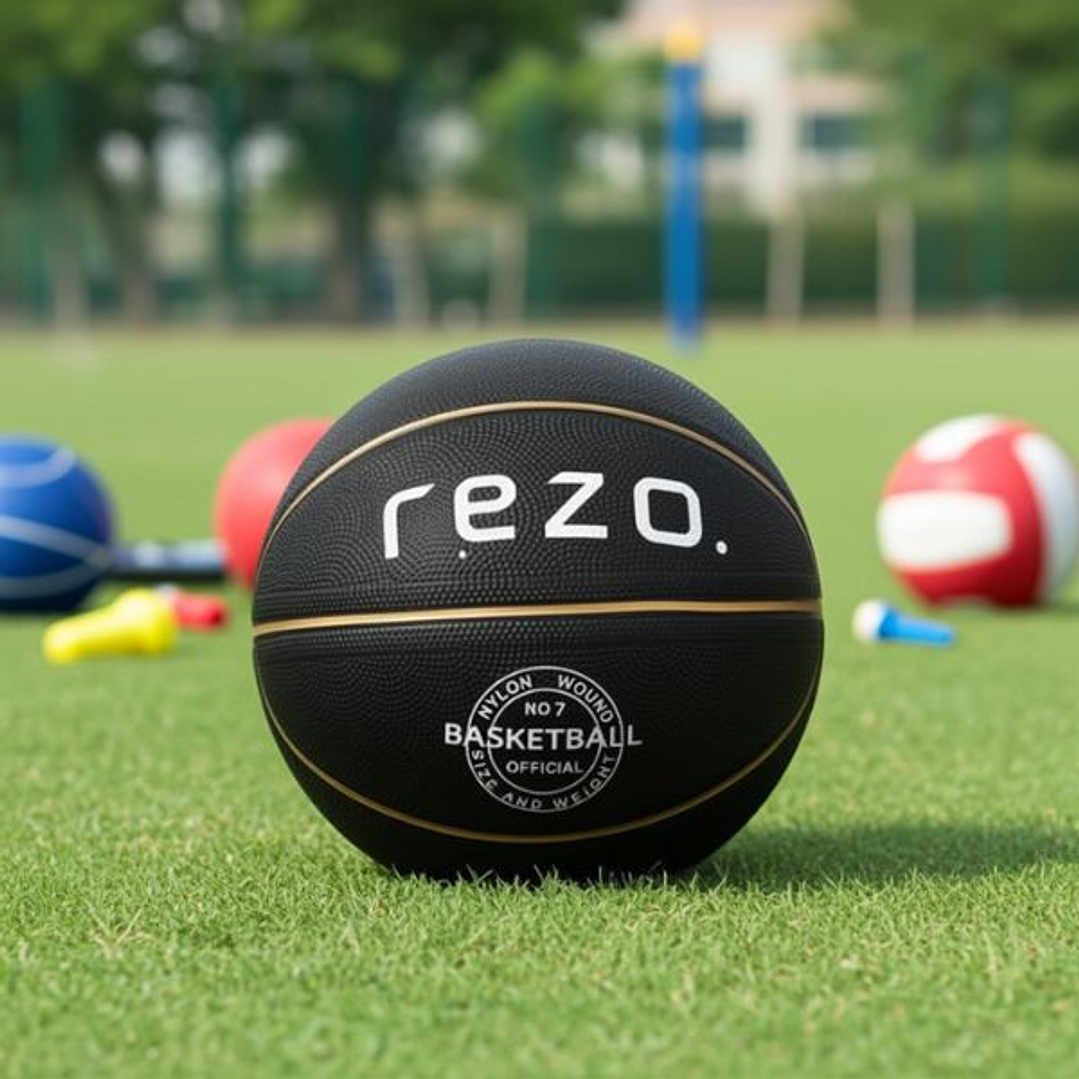 Balón Baloncesto Rezo Talla 7 Caucho Negro 5