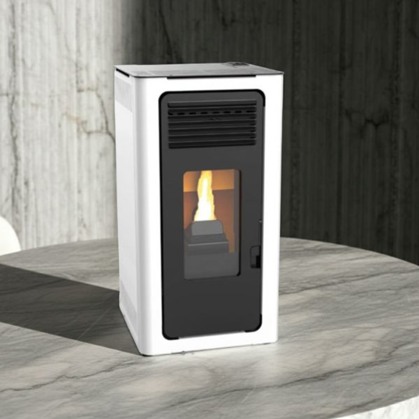 Estufa Pellet Audax LASIAN 8kW Blanco Opaco 2