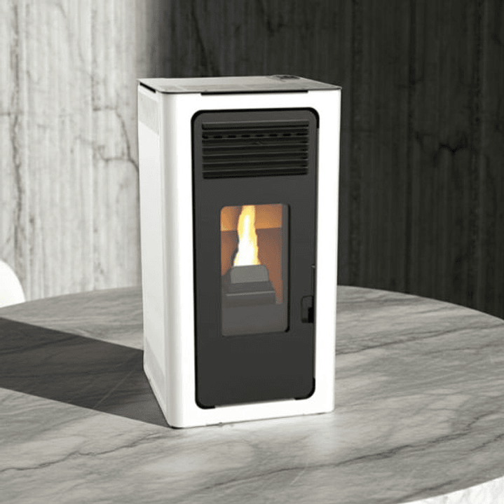 Estufa Pellet Audax LASIAN 8kW Blanco Opaco 2