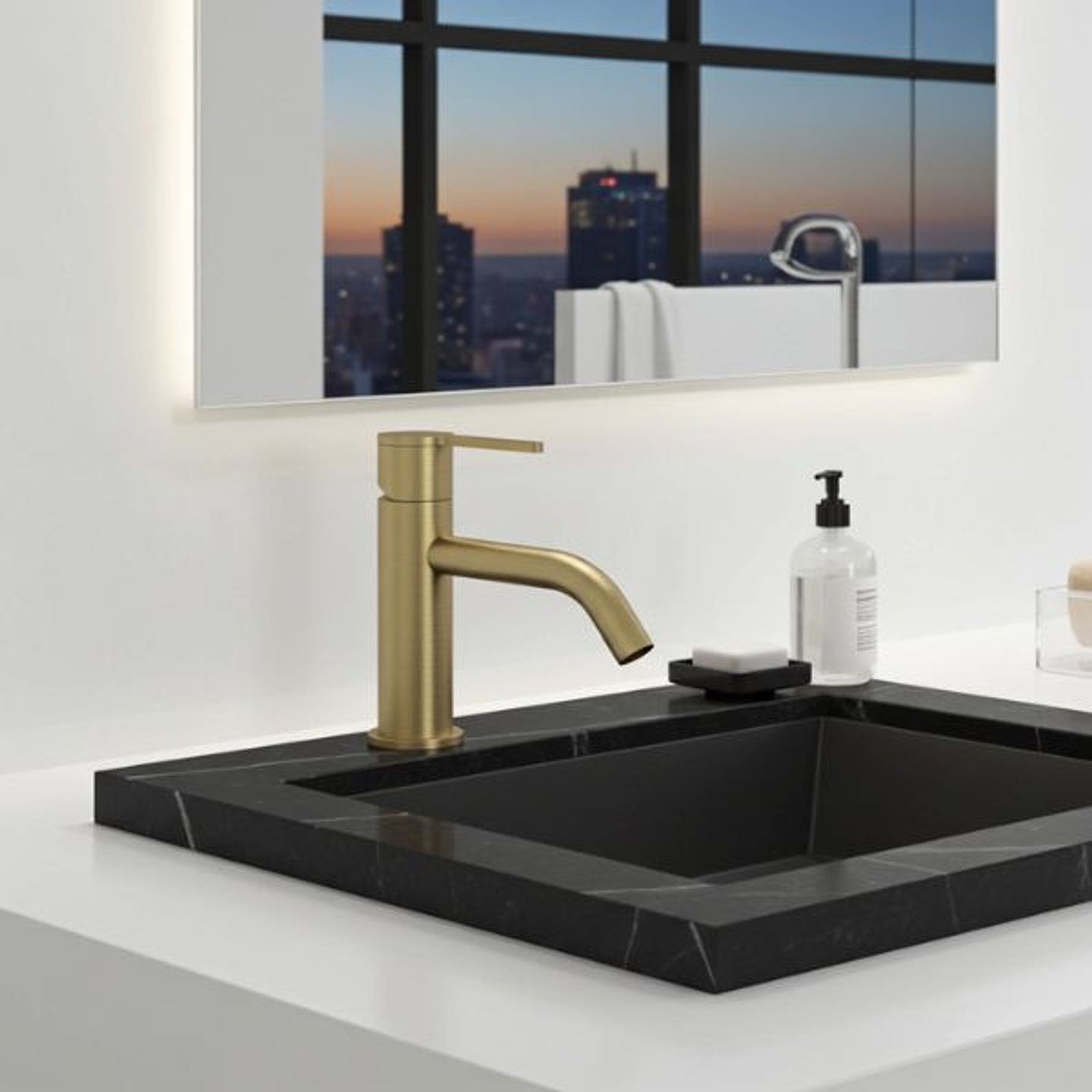 Grifo Nexus Monomando Oro Cepillado 70mm 3