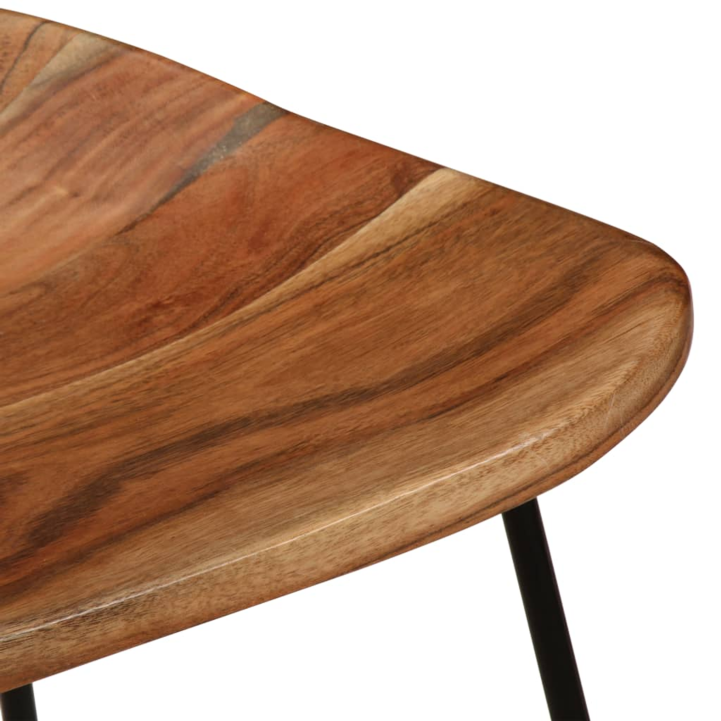 Set 2 Taburetes Altos Cocina Madera Maciza Acacia 8