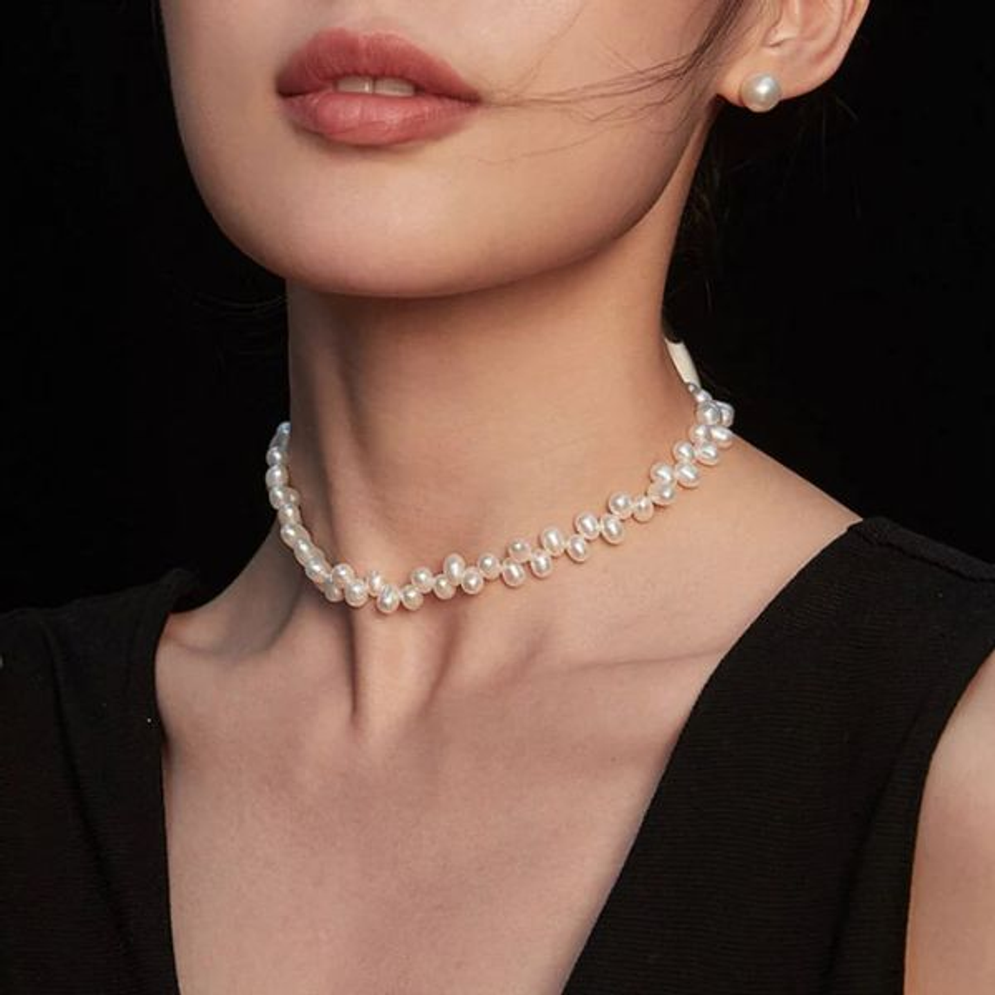 Collar Artesanal de Perlas de Agua Dulce y Oro 18K 2