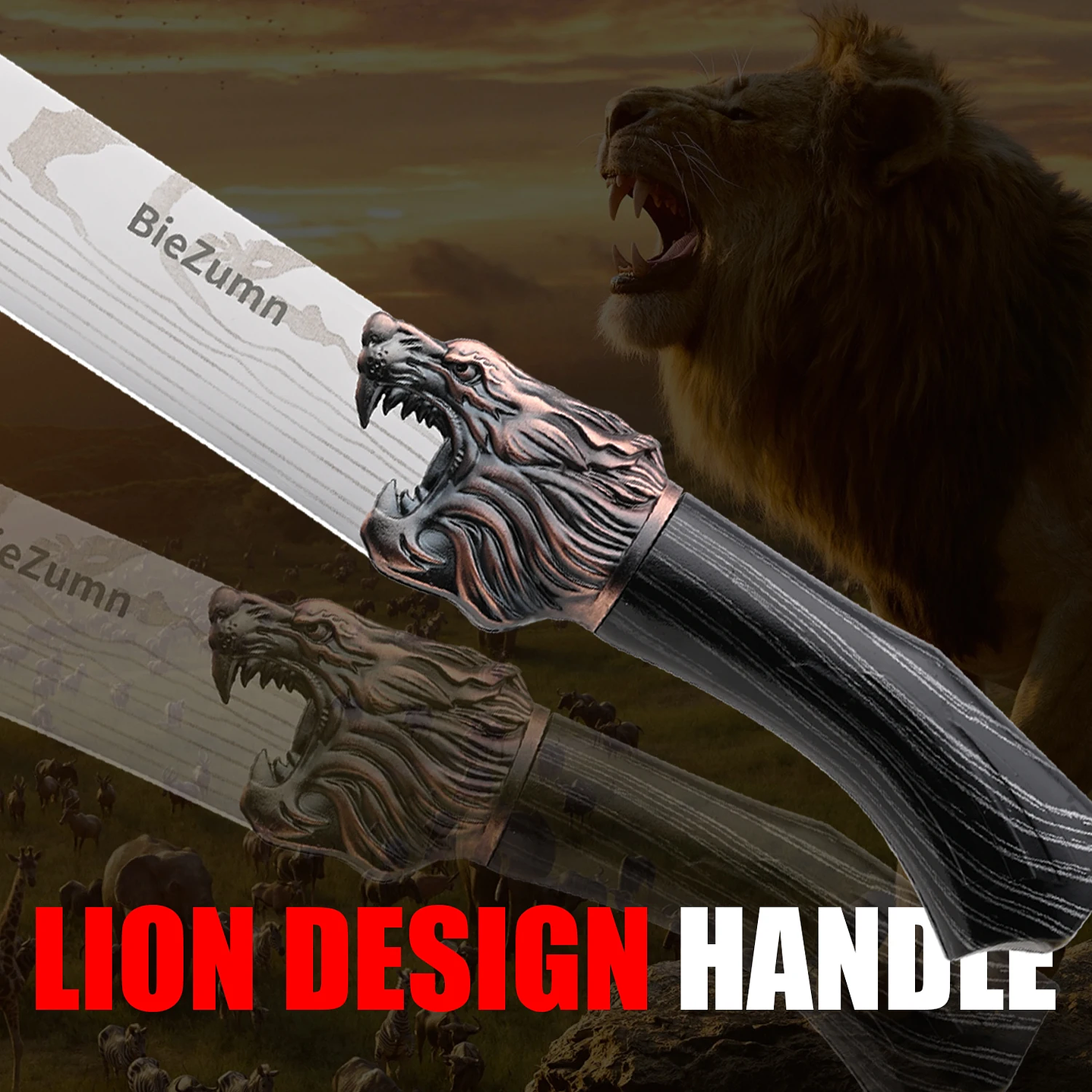 Juego de Cuchillos de Cocina LIWEI 7 Piezas Acero Inoxidable 4