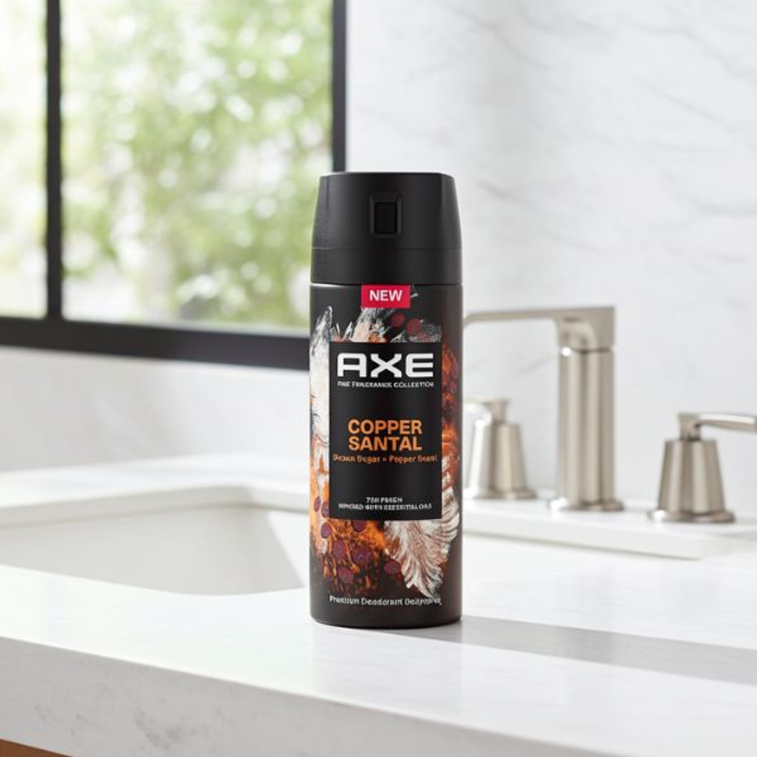 Desodorante en Spray Axe Copper Santal 150 ml – Frescura Intensa con Aroma Masculino y Sofisticado 3